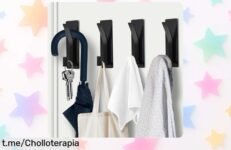 Increíbles ganchos adhesivos AUXHCYL para pared, fáciles de colocar y sin taladrar; ¡no te pierdas este chollazo que cambiará la forma en que organizas tu hogar!