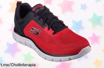 Increíbles zapatillas deportivas Skechers Track 232698-RDBK, ¡la mezcla perfecta de estilo y comodidad a un precio loco! No dejes pasar este chollo que te hará sonreír.