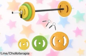 Inigualable barra de pesas ajustable HOMCOM de 20 kg con discos para entrenar en casa. Aprovecha este super chollo y pon a prueba tu fuerza ¡No te quedes sin ella!