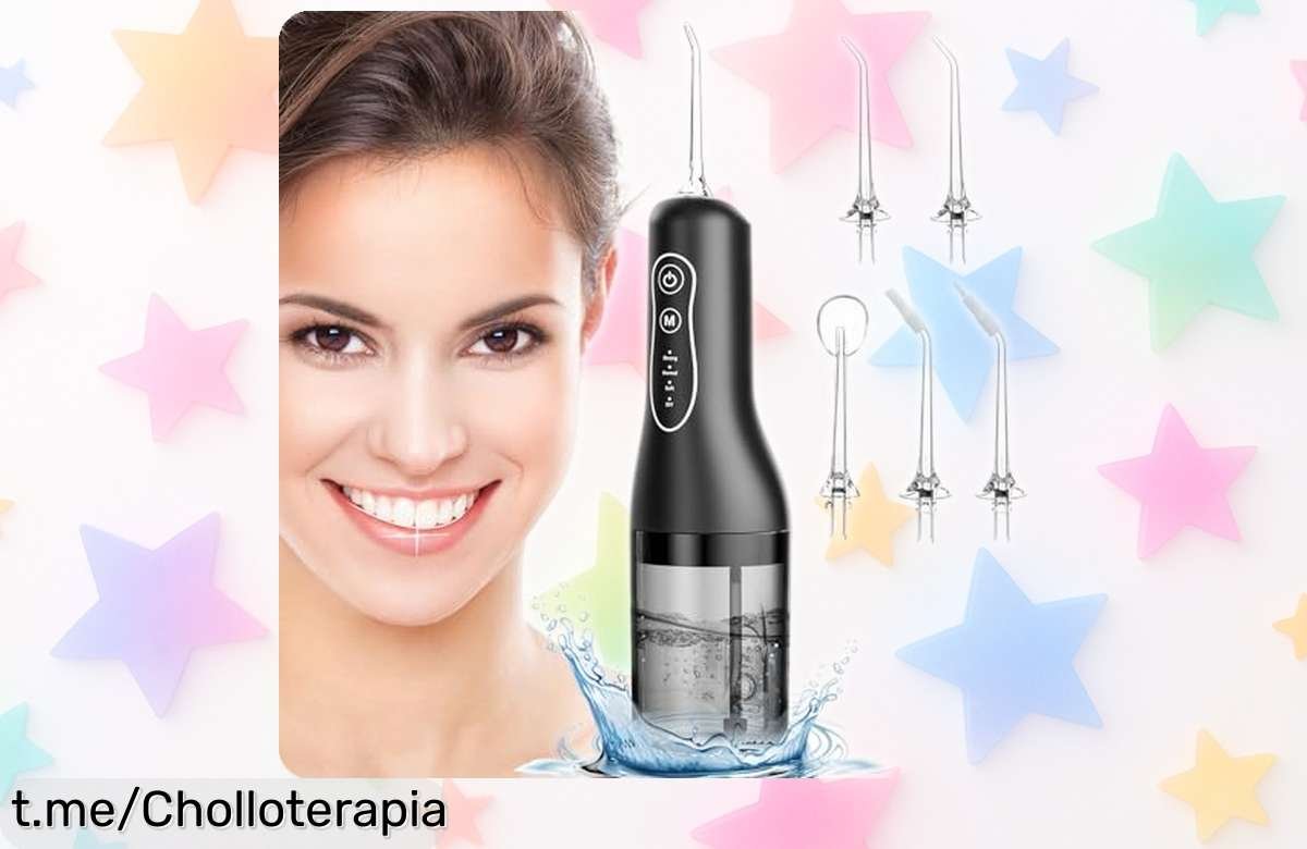 Irrigador bucal portátil ETROBOT 2026, ¡rebajado a precio loco! La sonrisa que siempre quisiste al alcance; no dejes pasar este super chollo para cuidar tus dientes.