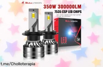 Juego de 2 bombillas LED Bullvision con luz blanca de 6000K, super brillantes y gran intensidad. ¡Revoluciona la iluminación de tu coche a un precio increíble!