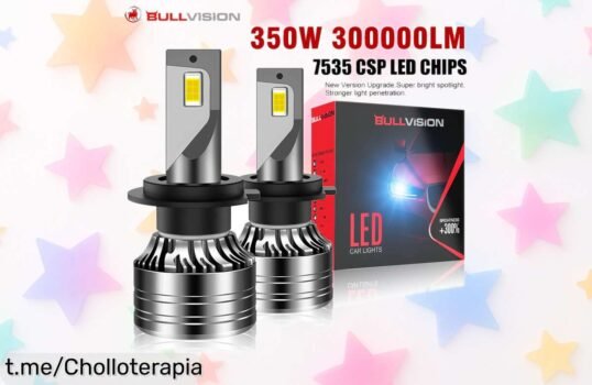 Juego de 2 bombillas LED Bullvision con luz blanca de 6000K, super brillantes y gran intensidad. ¡Revoluciona la iluminación de tu coche a un precio increíble!