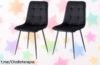 Juego de 2 sillas GrandCA HOME, estilo moderno y confort en terciopelo: ¡Ofertón con precio rebajado que no querrás dejar escapar para tu hogar!