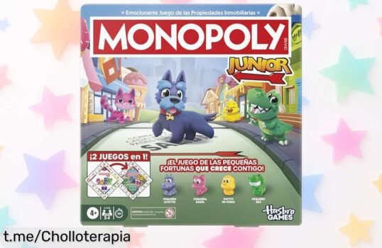 Juego de mesa infantil Monopoly Junior 2026, ¡super chollo! Tablero doble cara para diversión en familia. Aprovecha esta oferta y crea recuerdos inolvidables jugando juntos.