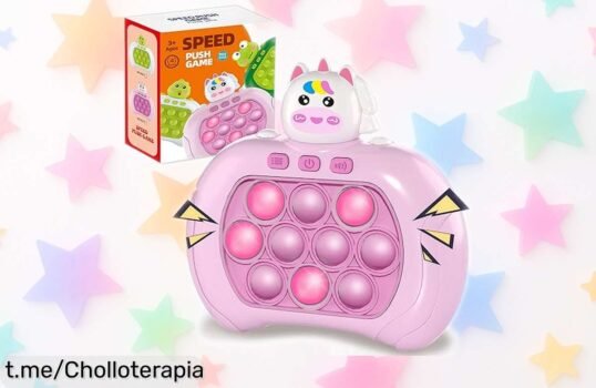 Juego electrónico de burbujas antiestrés con 4 modos y hasta 999 niveles, ideal para mejorar memoria y reflejos: ¡aprovéchalo ahora por un precio loco que no te dejará indiferente!