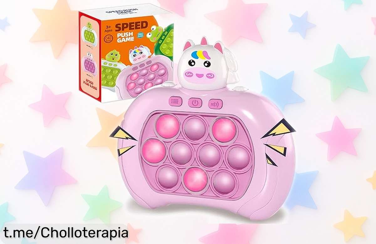 Juego electrónico de burbujas antiestrés con 4 modos y hasta 999 niveles, ideal para mejorar memoria y reflejos: ¡aprovéchalo ahora por un precio loco que no te dejará indiferente!
