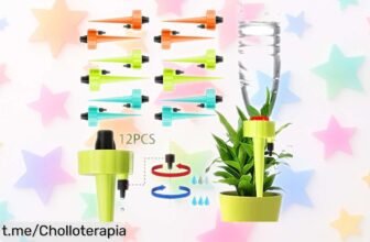 Kit de riego por goteo automático para macetas: olvídate del estrés, tus plantas siempre hidratadas incluso cuando no estés. Aprovecha este precio de ganga y dale a tus verdes el cariño que merecen.