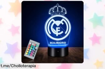 Lámpara 3D de fútbol Madrid, el regalo perfecto con 16 colores y luz LED suave a un precio brutal que hará brillar la habitación de tus peques. ¡No te quedes sin ella!