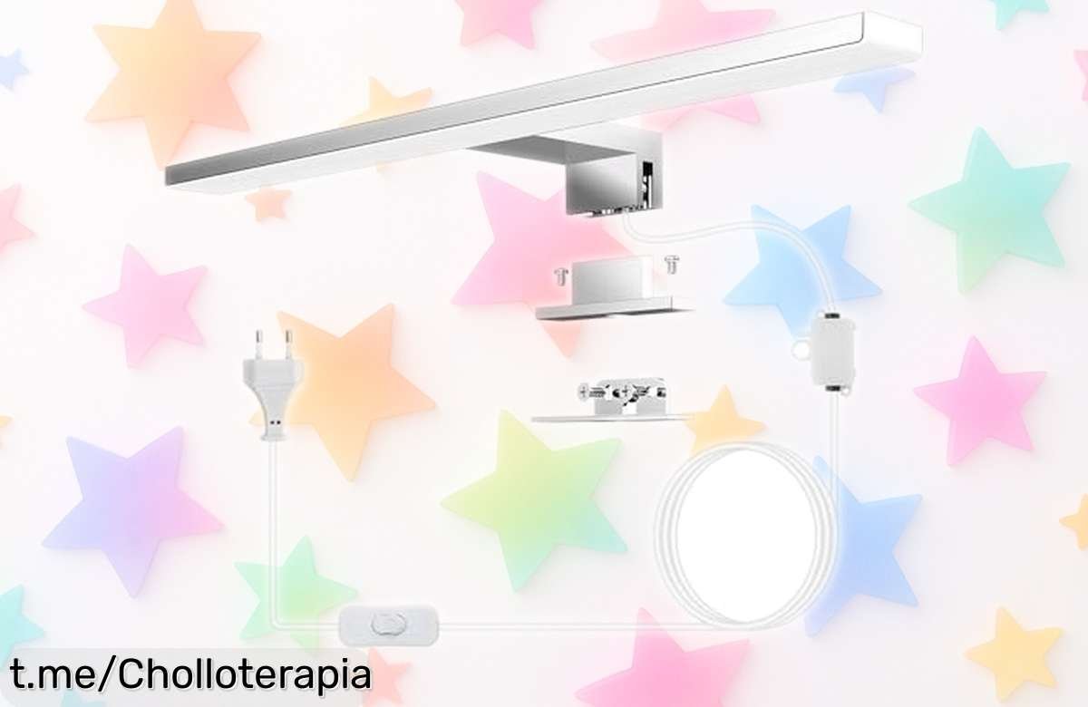 Lámpara LED Azhien para espejo de baño: perfecto chollo con luz neutra y 3 montajes, ¡prepárate a brillar como nunca mientras te cuidas!