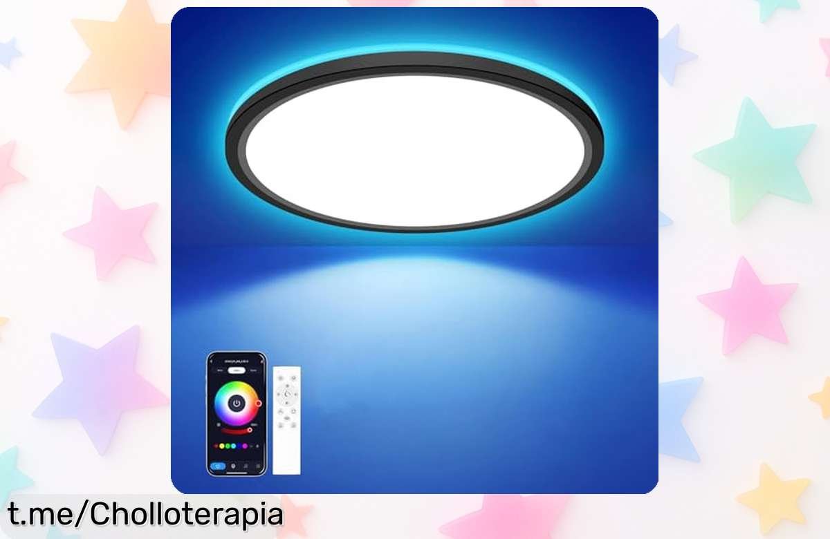 Lámpara LED de techo inteligente Hepside a precio loco: dale vida y emoción a tus espacios con un control fácil desde tu app o Alexa, ¡aprovéchala ya!