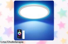 Lámpara LED de techo inteligente Hepside, ¡ahora puedes cambiar el ambiente a tu antojo! Aprovecha este precio de escándalo y dale color a tus días ya mismo.