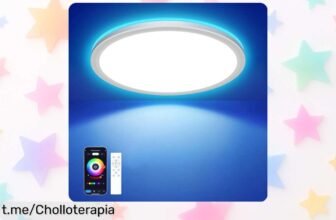 Lámpara LED de techo inteligente Hepside, ¡ahora puedes cambiar el ambiente a tu antojo! Aprovecha este precio de escándalo y dale color a tus días ya mismo.