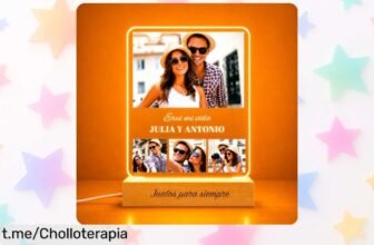 Lámpara LED personalizada con fotos y mensajes de Transparent Gift, un regalo único que hará brillar los recuerdos. ¡Aprovecha este chollazo antes de que se acabe!