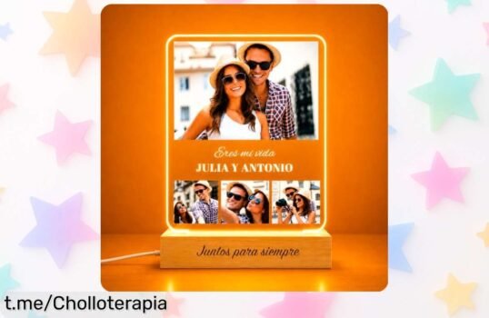 Lámpara LED personalizada con fotos y mensajes de Transparent Gift, un regalo único que hará brillar los recuerdos. ¡Aprovecha este chollazo antes de que se acabe!