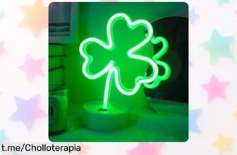Lámpara de neón con trébol de la suerte que dará alegría a tu habitación. ¡No te quedes sin este super chollo para tus fiestas y sorpresas!