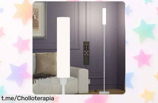 Lámpara de pie PekiPe con control remoto y brillo ajustable, perfecta para cualquier rincón; ¡aprovecha este precio de escándalo antes que se agote!