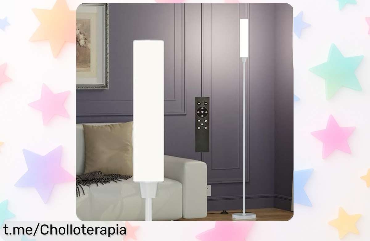 Lámpara de pie PekiPe con control remoto y brillo ajustable, perfecta para cualquier rincón; ¡aprovecha este precio de escándalo antes que se agote!