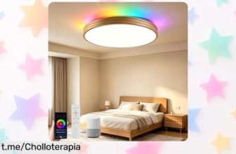 Lámpara de techo LED Horevo 28W RGB y blanca, un super chollo para iluminar tu hogar con estilo gracias a su control por app Tuya y mando a distancia. ¡No te quedes sin la tuya!