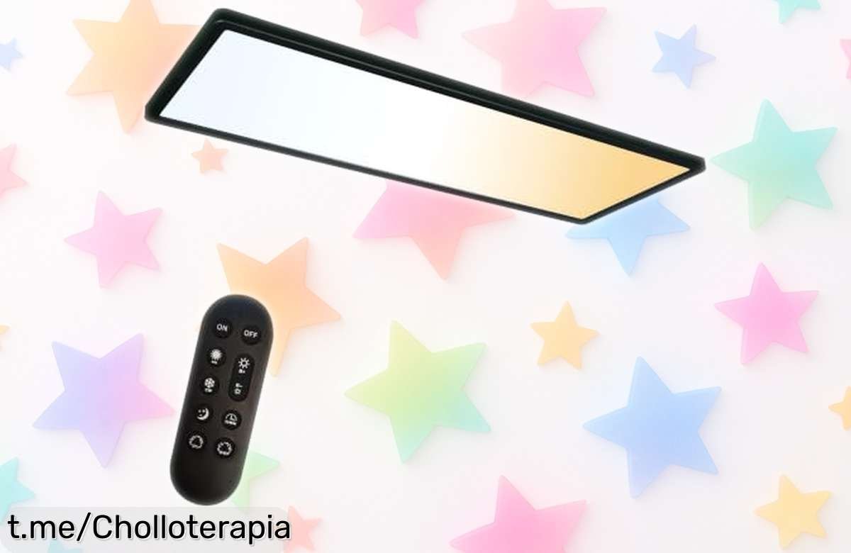 Lámpara de techo LED ONDTA 22W con mando a distancia: cambia color y brillo al instante, ideal para baños o cocinas. ¡Un super chollo que iluminara tu hogar como lo soñaste!