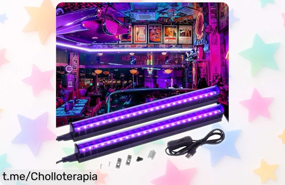 Lámparas UV VAYALT: Ilumina tus fiestas y halloween con un poder fluorescente increíble, ahora a precio de ganga. ¡No dejes pasar esta oferta explosiva!