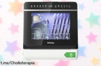 Lavavajillas compacto y eficiente con limpieza 360: una maravilla en tu cocina, ¡no dejes pasar este precio loco que hará que lavar platos sea un placer!