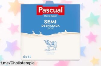 Leche semidesnatada Pascual en pack de 6 briks a un precio loco, ideal para la familia y con sabor natural que encantará a todos; ¡hazte con ella antes de que se agote!