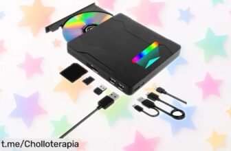 Lector y grabadora externa de CD y DVD LDERFIV a precio loco: ¡recupera tus recuerdos en segundos con esta joya tecnológica que no querrás perderte!