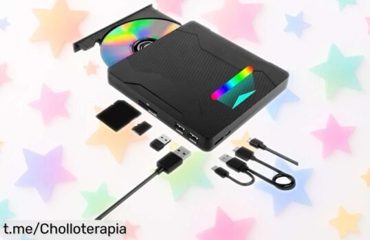 Lector y grabadora externa de CD y DVD LDERFIV a precio loco: ¡recupera tus recuerdos en segundos con esta joya tecnológica que no querrás perderte!
