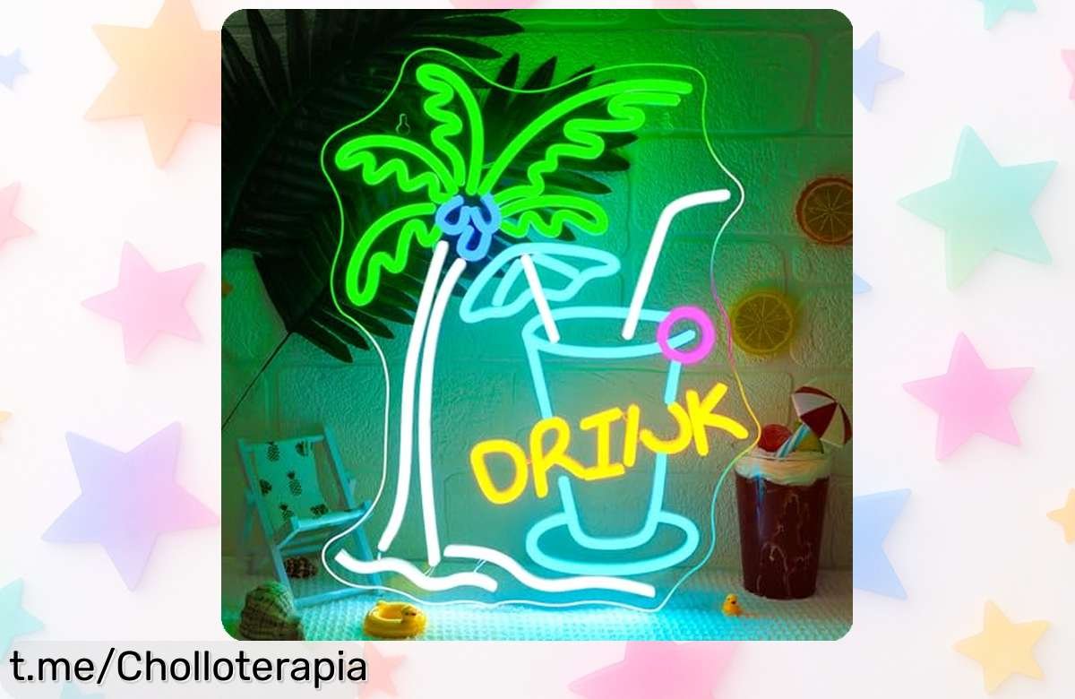 Letrero de neón LED en forma de palmera SIGNSHIP, el ambientador tropical que tu bar necesita a precio loco: ¡haz que tus fiestas sean inolvidables y reserva ya!