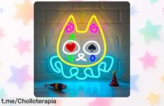 Letrero de neón de gato payaso Lxmoneon, un precio loco para iluminar tu espacio con diversión y alegría. ¡No te quedes sin el tuyo, la fiesta comienza aquí!
