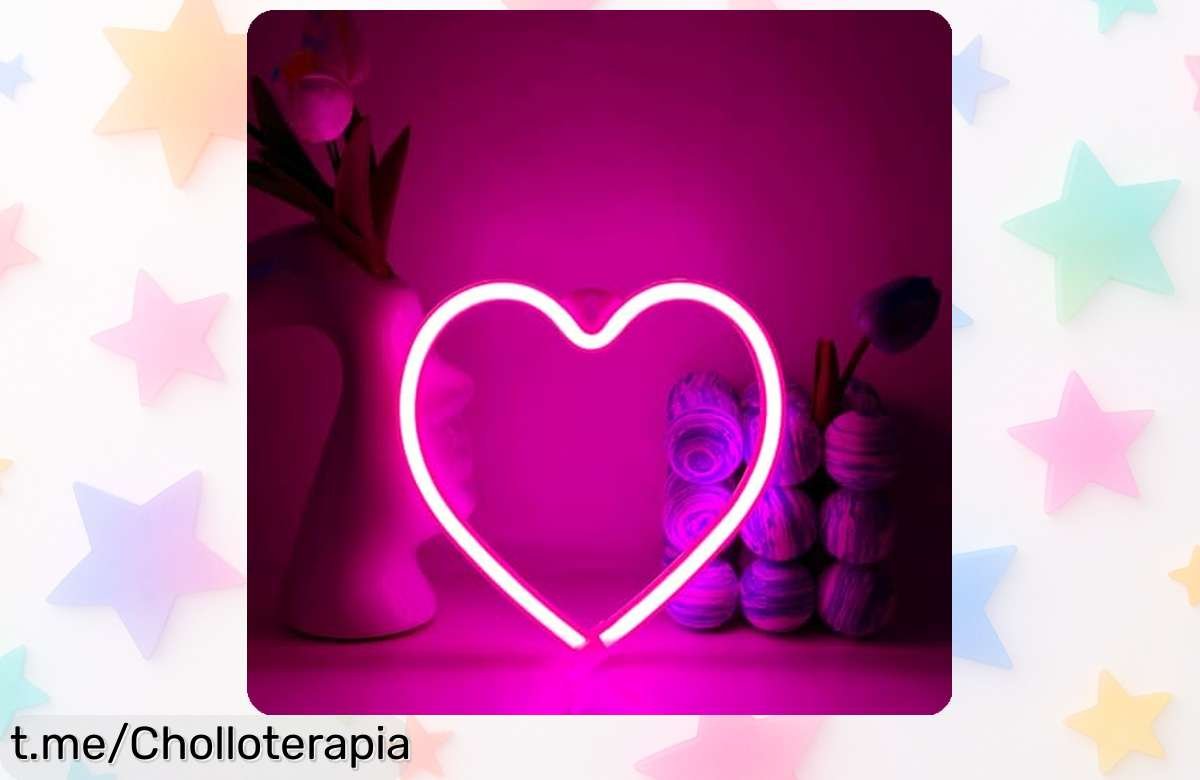 Letrero de neón en forma de corazón YUEYYNS: añade magia a tus fiestas con este chollo decorativo que no puede faltar en tu hogar, ¡date prisa antes de que volar!
