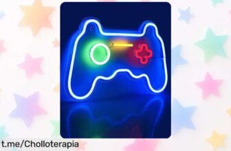 Letrero de neón gamer en forma de mando para que tu habitación brille y te llenes de buena onda: ¡ofertón solo por hoy!
