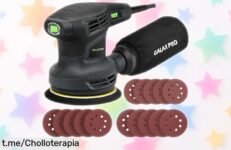 Lijadora orbital GALAX PRO de 280 W con velocidad regulable y 15 lijas: ¡aprovéchate de este precio de ganga antes que desaparezca! Ideal para tus proyectos soñados.