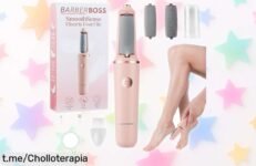 Lima eléctrica para pies BarberBoss, ¡adquiere el kit de pedicura recargable con luz LED y vive la magia de unos pies suaves en casa a un precio brutal!