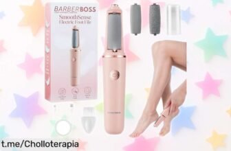 Lima eléctrica para pies BarberBoss, ¡adquiere el kit de pedicura recargable con luz LED y vive la magia de unos pies suaves en casa a un precio brutal!