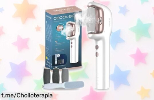 Lima eléctrica para pies Cecotec SkinCare Steam Silky: ¡dile adiós a las durezas y disfruta de unos pies suaves! No te quedes sin esta oferta increíble.