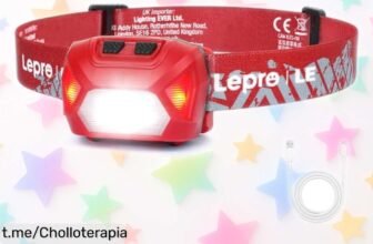Linterna frontal LED recargable Lepro 2000lux: Ilumina hasta 150 metros con un super chollo que te deja las manos libres, ¡no dejes pasar esta oferta y hazte con la tuya ya!