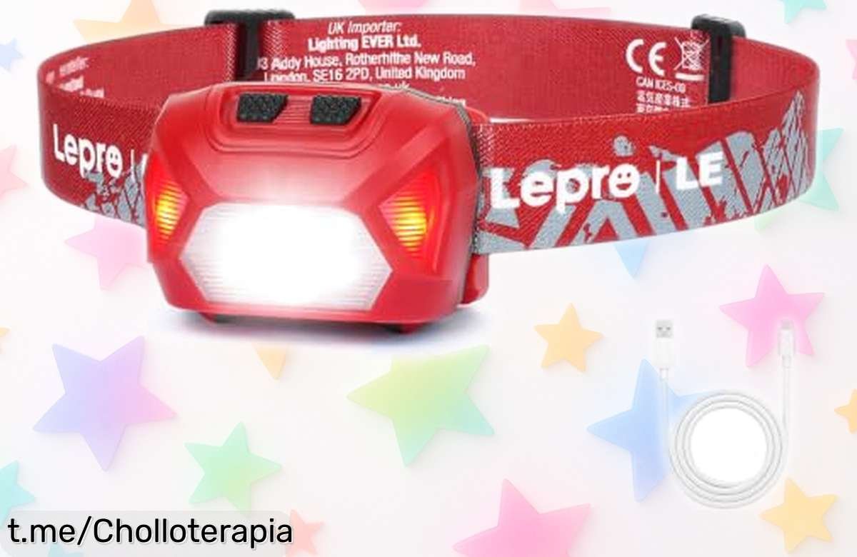 Linterna frontal LED recargable Lepro 2000lux: Ilumina hasta 150 metros con un super chollo que te deja las manos libres, ¡no dejes pasar esta oferta y hazte con la tuya ya!