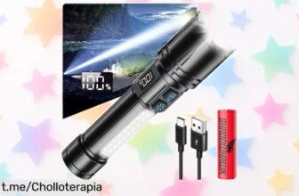 Linterna táctica potente Shadowhawk: ilumina a lo grande con un super chollo de 7 modos y luz roja para emergencias, ¡no te quedes sin la tuya y brilla en la oscuridad!