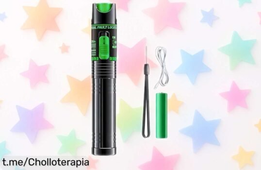 Localizador visual de fallos de fibra óptica recargable 15 MW, detecta roturas a larga distancia: aprovecha esta oferta única antes de que desaparezca.