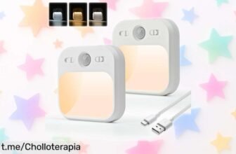 Luces nocturnas LED AmmToo que brillan y se activan solitas: ¡un super chollo recargable, iluminando tu hogar por 60 días sin parar! No dejes pasar esta oferta única.