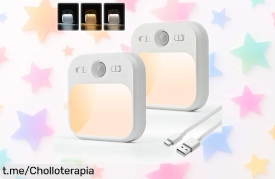 Luces nocturnas LED AmmToo que brillan y se activan solitas: ¡un super chollo recargable, iluminando tu hogar por 60 días sin parar! No dejes pasar esta oferta única.