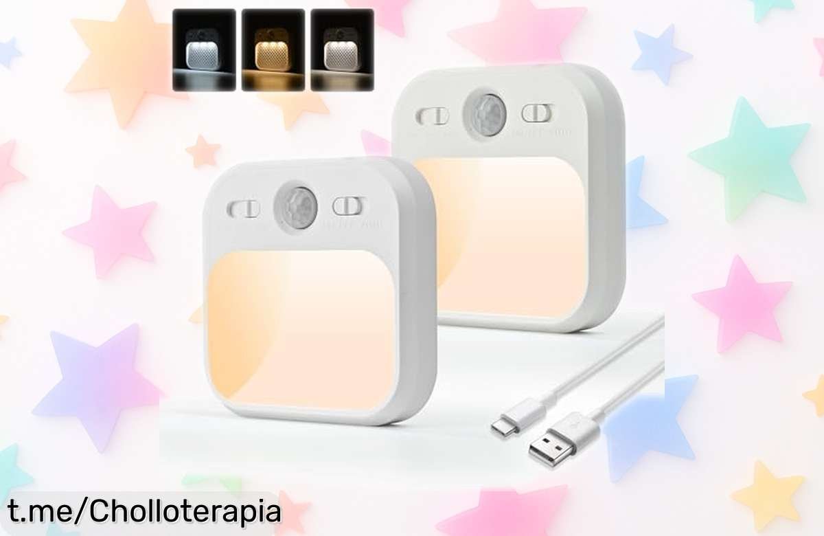 Luces nocturnas LED AmmToo que brillan y se activan solitas: ¡un super chollo recargable, iluminando tu hogar por 60 días sin parar! No dejes pasar esta oferta única.