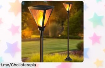 Luces solares LED Joomer con efecto de llama: el chollazo perfecto para iluminar tu jardín y crear un ambiente mágico al caer la noche, ¡no te quedes sin ellas!