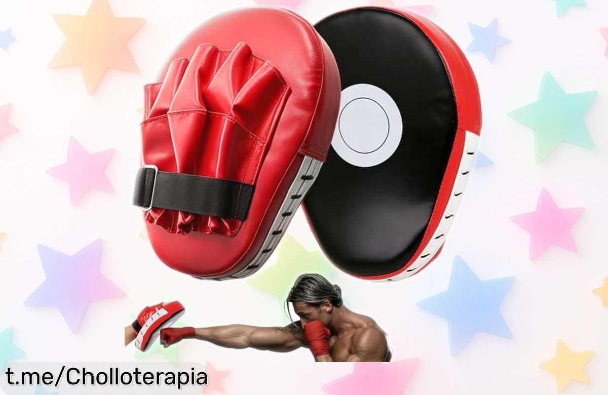 Manoplas de boxeo TCETCY con diseño curvo para entrenar en casa o gym, ¡ahora a un precio loco que no querrás perderte! Aprende a golpear con precisión y potencia.