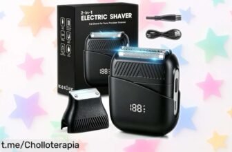 Máquina de afeitar eléctrica 2 en 1 para hombre, con recortador y cuchillas flotantes a un precio loco: ¡cuida tu barba fácil y rápido! No te lo pierdas, la rapidez también se nota.
