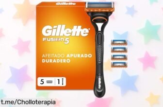 Maquinilla de afeitar Gillette Fusion5 con 5 recambios a precio loco y rendimiento sorprendente que te hará sentir impecable cada día. ¡No dejes pasar esta oportunidad!