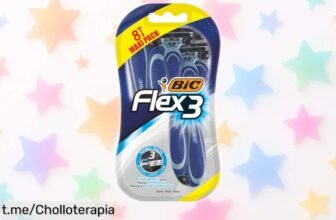 Maquinillas de afeitar BIC Flex3 para hombre, pack de 8 unidades a precio loco: suavidad y precisión que tu piel te agradecerá ¡No te quedes sin ellas!