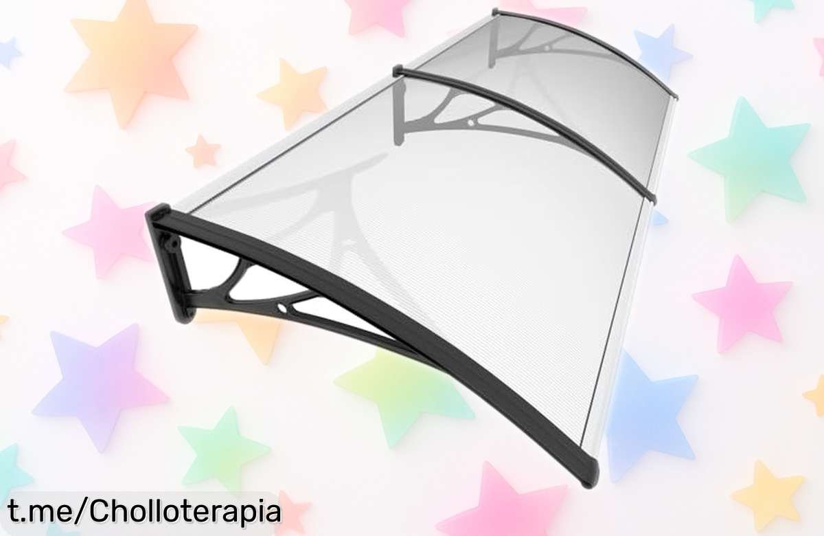 Marquesina VOUNOT de 200 x 80 cm: ¡preço loco para proteger tu entrada del agua y el sol! Dale a tu hogar esa tranquilidad que merece, aprovecha este chollazo ya mismo.
