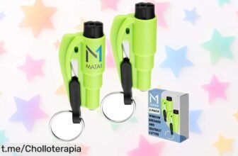 Martillos de emergencia 3 en 1 Mata1 para coche: pack de 2 a un precio de ganga que te rescatará en momentos difíciles, ¡no te quedes sin ellos y actúa ya!